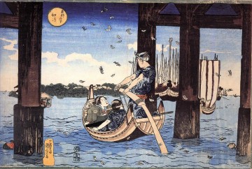 passeur Utagawa Kuniyoshi ukiyo e Peinture à l'huile